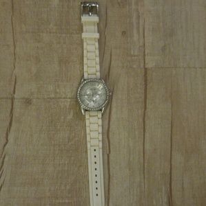 White Fossil Watch